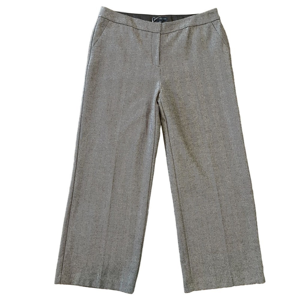 Chico's Wool Blend Tweed Herringbone Wide Leg Dress Pants Trousers Women's 16